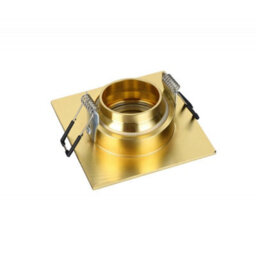 Spa Lighting Spa-35723-Sbrs Cali Ip65 Square Tiltable Downlight In A Satin Brass Finish - thumbnail 2