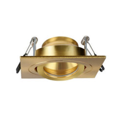 Spa Lighting Spa-35723-Sbrs Cali Ip65 Square Tiltable Downlight In A Satin Brass Finish - thumbnail 4