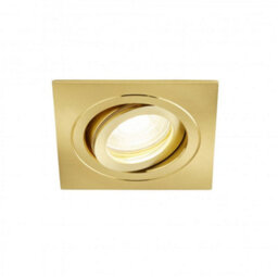 Spa Lighting Spa-35723-Sbrs Cali Ip65 Square Tiltable Downlight In A Satin Brass Finish - thumbnail 1
