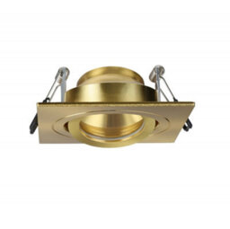 Spa Lighting Spa-35723-Sbrs Cali Ip65 Square Tiltable Downlight In A Satin Brass Finish - thumbnail 3