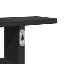 Berkfield Wall Shelves 2 Pcs Black 38X12X38 Cm Engineered Wood - thumbnail 9