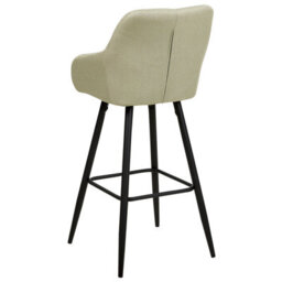 Beliani Set Of 2 Darien Bar Stools With Armrests & Footrest, Fabric, Light Green - thumbnail 6