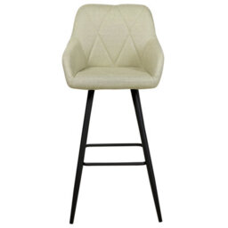 Beliani Set Of 2 Darien Bar Stools With Armrests & Footrest, Fabric, Light Green - thumbnail 5