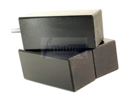 L&F 4X Replacement Furniture Legs Solid Wooden Feet 110mm High Sofas Chairs Settee Cabinets M10 Black - thumbnail 5