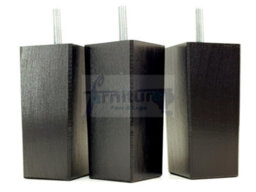 L&F 4X Replacement Furniture Legs Solid Wooden Feet 110mm High Sofas Chairs Settee Cabinets M10 Black - thumbnail 6