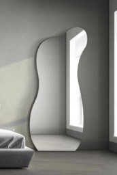"Mirroroutlet  Lacuna - Frameless Pond Leaner / Wall Mirror 67"" X 32"" (170Cm X 80Cm)" - thumbnail 2
