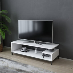Decorotika Reilly Tv Stand Tv Unit For Tv's Up To 55 Inch Black And White - thumbnail 2