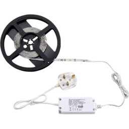 5M Warm White Led Tape Kit - 12W Led Driver - Flexible Under Cabinet Lighting - thumbnail 1