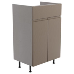 Westport Standard Matt Stone Grey Double Freestanding Bathroom Vanity Unit (H) 820mm (W) 495mm - thumbnail 1