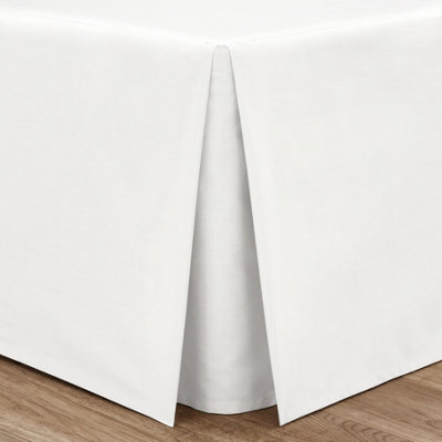 Catherine Lansfield Bedroom Easy Iron Percale Combed Base Valance Sheet 25Cm Depth With A 38Cm Frill White - image 1