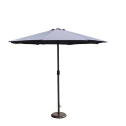 Abrihome Garden Umbrella With Led Lights & Double Vent, Outdoor Parasol With Crank Handle, Ideal For Patio, Beige, Grey - thumbnail 6