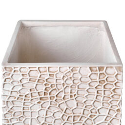 Wyld And Coco Naturacasa Square Fibre-Clay Planter Beige 44 X 44 X 38 Cm With Drainage Hole - thumbnail 5