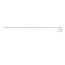 Satin Brown Walnut Effect Non Extendable Ball Single Curtain Pole Set, (L)2M (Dia)28mm - thumbnail 5