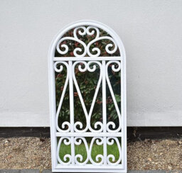 Biznest 71X35Cm White Window Style Wall Mirror For Stylish Decor - thumbnail 1