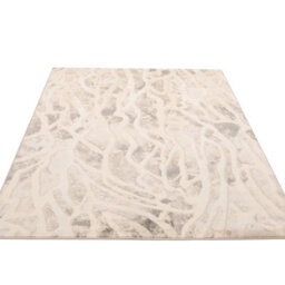Loomed Silver Grey Metallic Marble Lustre Sheen Rug 160X230Cm - thumbnail 2