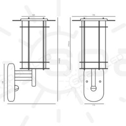 Sparkled Silver Modern Lantern Wall Light - thumbnail 2
