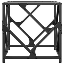 Walplus Coffee Table With Transparent Glass Top 40X40X41 Cm Steel - thumbnail 5
