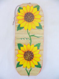 Wind Spinner Wooden Spiral Mobile Garden Ornament - Sunflower 40Cm - thumbnail 2