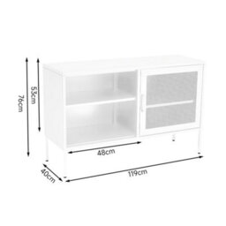 Living And Home White Rectangle Freestanding Metal File Filing Cabinet With Open Shelves 119 X 76 Cm - thumbnail 6