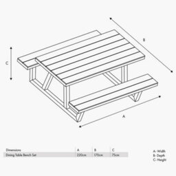 Pacific Lifestyle Aruba Picnic Table And Bench Grey Metal Outdoor Bench Set For 4 - thumbnail 2