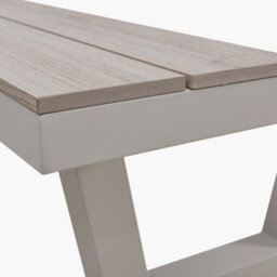 Pacific Lifestyle Aruba Picnic Table And Bench Grey Metal Outdoor Bench Set For 4 - thumbnail 6