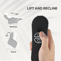 Grey Power Lift Recliner Chair With Remote Control For Elderly - thumbnail 3