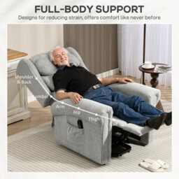 Grey Power Lift Recliner Chair With Remote Control For Elderly - thumbnail 5