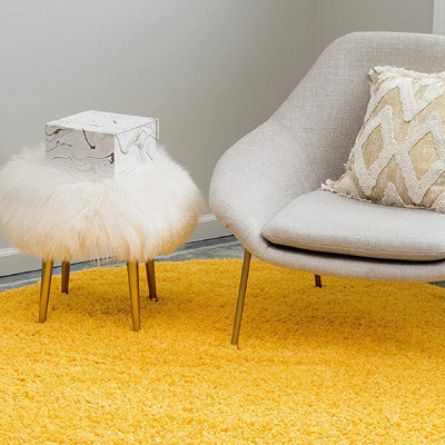 Bravich Aubergine Thick Shaggy Circle Rug - California - 150Cm - image 1