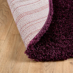 Bravich Aubergine Thick Shaggy Circle Rug - California - 150Cm - thumbnail 7
