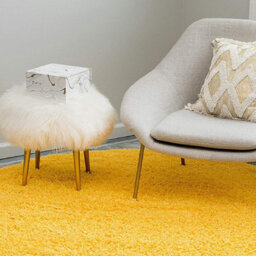 Bravich Aubergine Thick Shaggy Circle Rug - California - 150Cm - thumbnail 1
