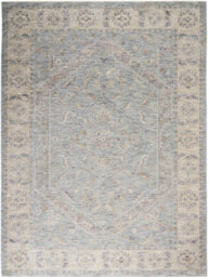Blue Traditional Persian Bordered Floral Rug Easy To Clean For Living Room And Bedroom Dining Room-69Cm X 310Cm - thumbnail 8
