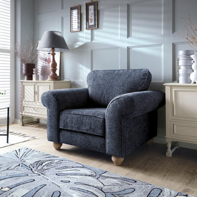 Abakus Direct Ingrid Collection Armchair In Dark Blue - image 1