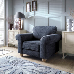 Abakus Direct Ingrid Collection Armchair In Dark Blue