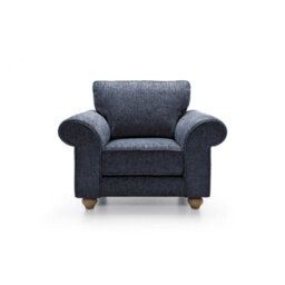 Abakus Direct Ingrid Collection Armchair In Dark Blue - thumbnail 2