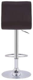 Lamboro Aldo Brown Faux Leather Bar Stool - Swivel, Adjustable Height, Chrome Base - thumbnail 5
