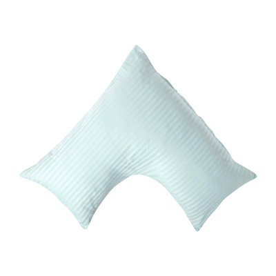 Homescapes Aqua Blue Egyptian Cotton Super Soft V Shaped Pillowcase 330 Tc - image 1