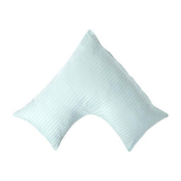 Homescapes Aqua Blue Egyptian Cotton Super Soft V Shaped Pillowcase 330 Tc
