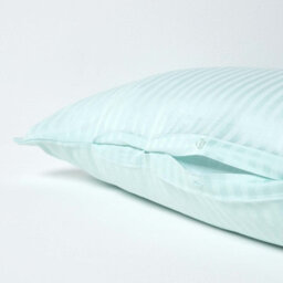 Homescapes Aqua Blue Egyptian Cotton Super Soft V Shaped Pillowcase 330 Tc - thumbnail 3