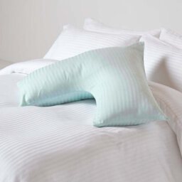 Homescapes Aqua Blue Egyptian Cotton Super Soft V Shaped Pillowcase 330 Tc - thumbnail 2