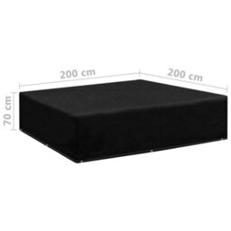 Walplus Outdoor Garden Furniture Covers 2 Pcs 8 Eyelets 200X200X70 Cm - thumbnail 4