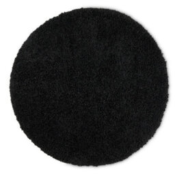 Bravich Black Thick Shaggy Circle Rug - California - 120Cm - thumbnail 2