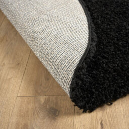 Bravich Black Thick Shaggy Circle Rug - California - 120Cm - thumbnail 6