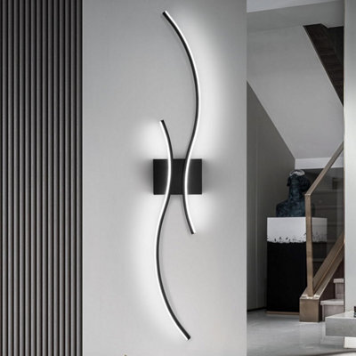 Comely Wall Light Indoor, 27 W Modern Led Lamp Sconce, Sleek Design Lighting Fixtures For Living Room, Bedroom, Hallway, 6500 K