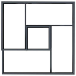 Berkfield Modern Garden Planter Anthracite 60 X 60 X 50 Cm Steel - thumbnail 6