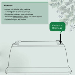 40Cm Window Box Planter Athens Flower Pot Contemporary Terracotta Garden Basket - thumbnail 4