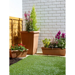 40Cm Window Box Planter Athens Flower Pot Contemporary Terracotta Garden Basket - thumbnail 2
