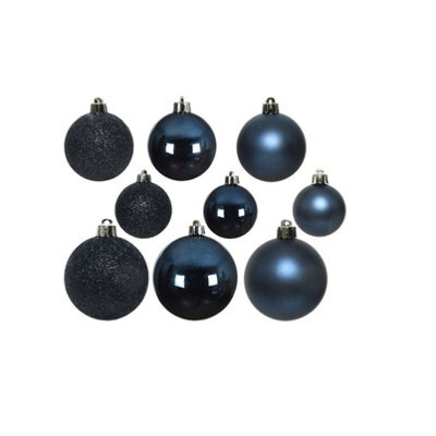 Decoris 30 Midnight Blue Christmas Baubles