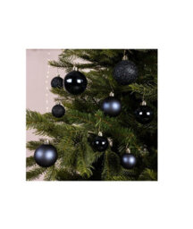 Decoris 30 Midnight Blue Christmas Baubles - thumbnail 2