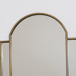 Melody Maison Large Gold Art Deco Arch Fan Mirror 80Cm X 65Cm - thumbnail 5
