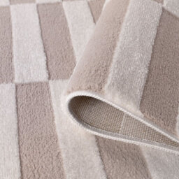 The Rugs Loft Beige And Ivory Striped Living Room Area Rug And Runners Soft Pile - thumbnail 6